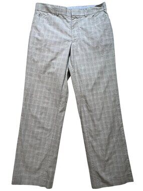 Express Design Studio Mens Producer Dress Pants Flat Front Size 30x30 Gray Plaid